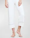 BAREFOOT DREAMS COZYCHIC LITE CONTRAST-STITCH CROPPED PANTS