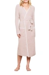 Barefoot Dreams Cozychic Lite Ribbed Midi Robe In Willow/pearl