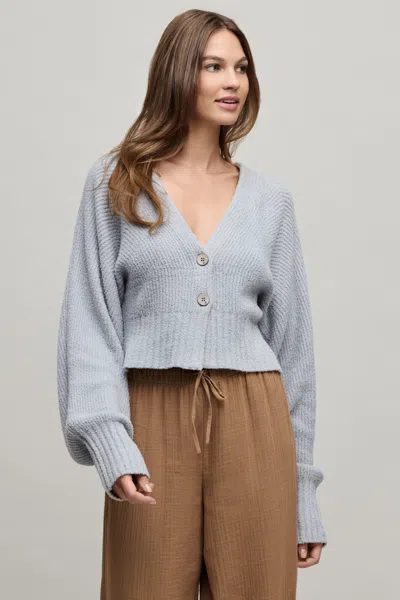 Barefoot Dreams Cozychic Lite® Cotton Ribbed Button Front Cardigan In Frost