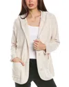 Barefoot Dreams Cozychic Lite Curved Hem Hooded Jacket In Brown