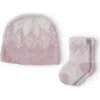 Barefoot Dreams Cozychic Lite® Fair Isle Beanie & Socks Set In Pink