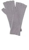 Barefoot Dreams Cozychic Lite Fingerless Gloves In 青灰色