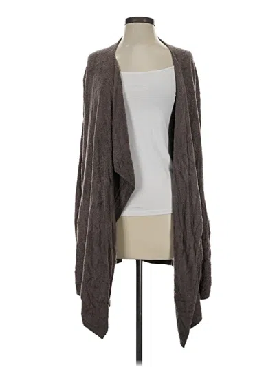 Pre-owned Barefoot Dreams Cozychic Lite Kimono In Gray