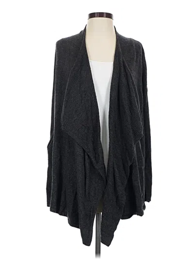 Pre-owned Barefoot Dreams Cozychic Lite Kimono In Gray
