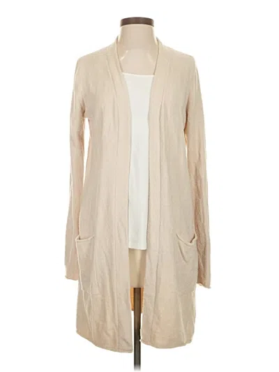 Pre-owned Barefoot Dreams Cozychic Lite Kimono In Tan