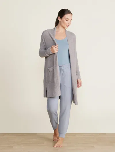 Barefoot Dreams Cozychic Lite® Long Cardigan In Pewter
