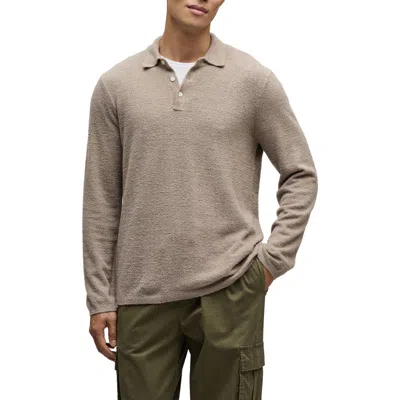 Barefoot Dreams Cozychic® Lite Long Sleeve Polo Shirt In Brown