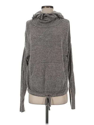 Pre-owned Barefoot Dreams Cozychic Lite Long Sleeve Top Gray Cowl Neck Tops