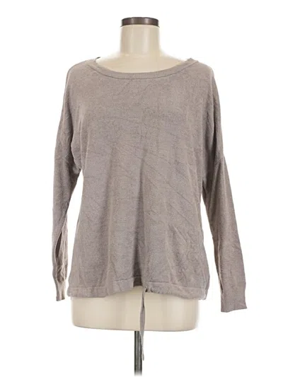 Pre-owned Barefoot Dreams Cozychic Lite Long Sleeve T-shirt In Gray