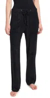 BAREFOOT DREAMS COZYCHIC LITE PATCH POCKET LONG PANTS BLACK