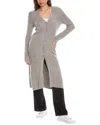 Barefoot Dreams Cozychic Lite Pointelle Long Cardigan In Grey