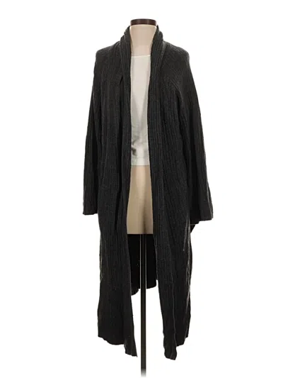 Pre-owned Barefoot Dreams Cozychic Lite Poncho In Black