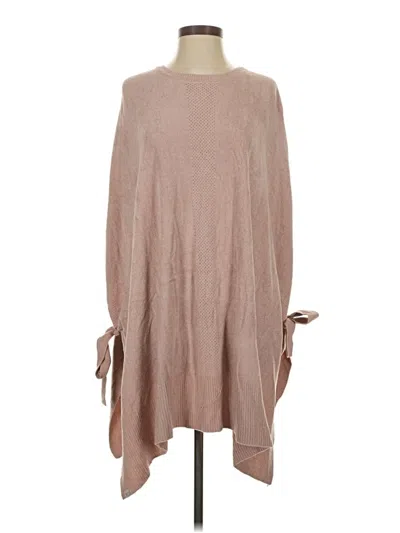 Pre-owned Barefoot Dreams Cozychic Lite Poncho In Brown