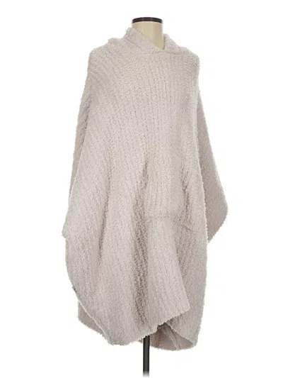 Pre-owned Barefoot Dreams Cozychic Lite Poncho In Gray