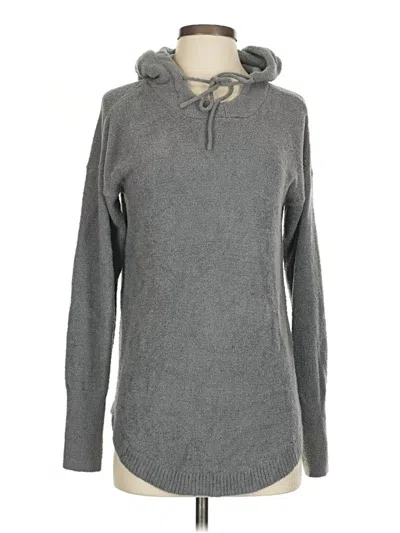 Pre-owned Barefoot Dreams Cozychic Lite Pullover Hoodie In Gray