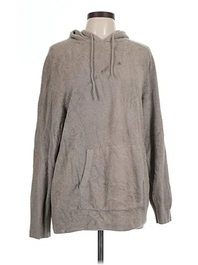 Pre-owned Barefoot Dreams Cozychic Lite Pullover Hoodie In Gray