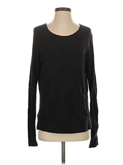 Pre-owned Barefoot Dreams Cozychic Lite Pullover Sweater In Black