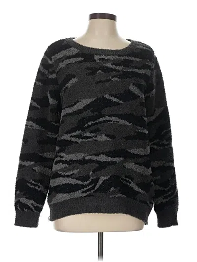 Pre-owned Barefoot Dreams Cozychic Lite Pullover Sweater In Black