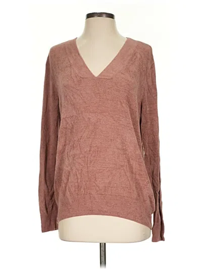 Pre-owned Barefoot Dreams Cozychic Lite Pullover Sweater In Brown