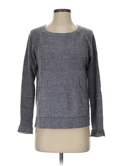Pre-owned Barefoot Dreams Cozychic Lite Pullover Sweater In Gray