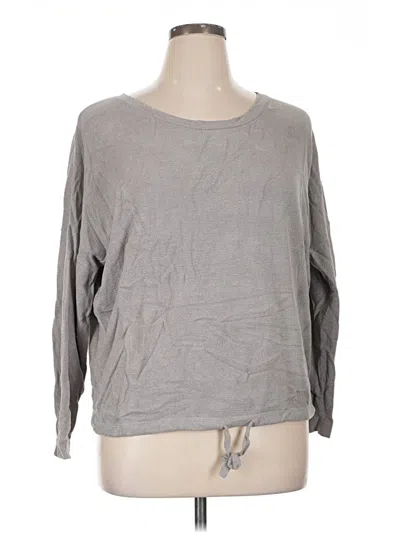 Pre-owned Barefoot Dreams Cozychic Lite Pullover Sweater In Gray