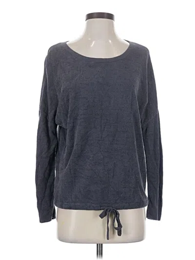 Pre-owned Barefoot Dreams Cozychic Lite Pullover Sweater In Gray