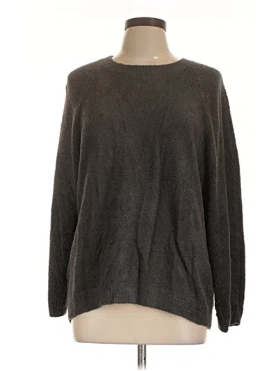 Pre-owned Barefoot Dreams Cozychic Lite Pullover Sweater In Gray