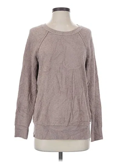 Pre-owned Barefoot Dreams Cozychic Lite Pullover Sweater In Gray