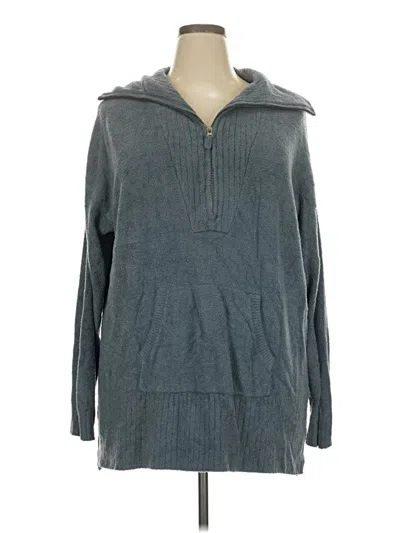 Pre-owned Barefoot Dreams Cozychic Lite Pullover Sweater In Gray