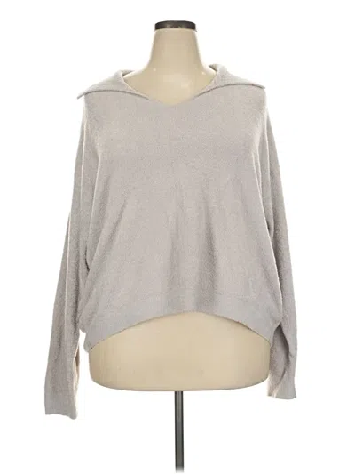 Pre-owned Barefoot Dreams Cozychic Lite Pullover Sweater In Gray