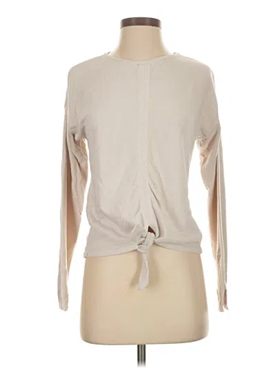 Pre-owned Barefoot Dreams Cozychic Lite Pullover Sweater In Ivory