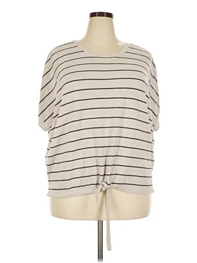 Pre-owned Barefoot Dreams Cozychic Lite Pullover Sweater In Ivory