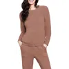 Barefoot Dreams ® Cozychic™ Lite® Rib Trim Pullover In Brown