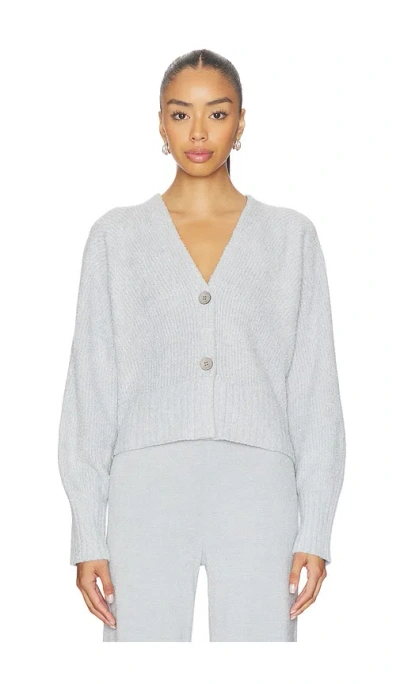 Barefoot Dreams Cozychic Lite Ribbed Button Front Cardigan In Blue