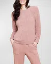 Barefoot Dreams Cozychic Lite Ribbed Raglan-sleeve Pullover In Terra