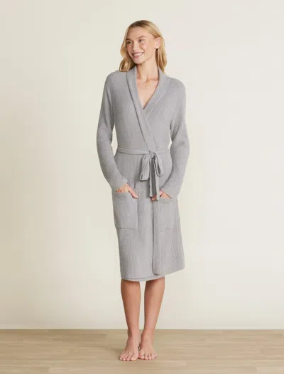 Barefoot Dreams Cozychic Lite® Ribbed Robe In Dove Gray