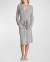 Barefoot Dreams Cozychic Lite Ribbed Robe In Dove Gray