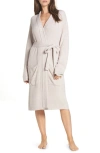 Barefoot Dreams Cozychic™ Lite® Ribbed Robe In Faded Rose/ Pearl- He