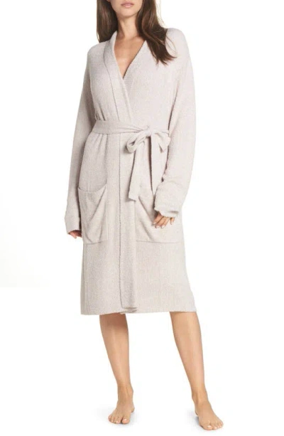Barefoot Dreams Cozychic™ Lite® Ribbed Robe In Rose/ Pearl- He