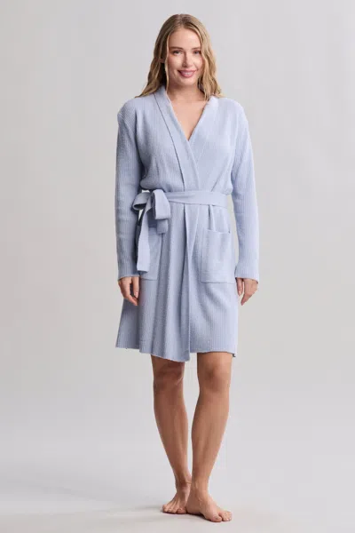 Barefoot Dreams Cozychic Lite® Ribbed Robe In Snow Drop
