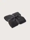 Barefoot Dreams Cozychic Light Ribbed Throw In Black