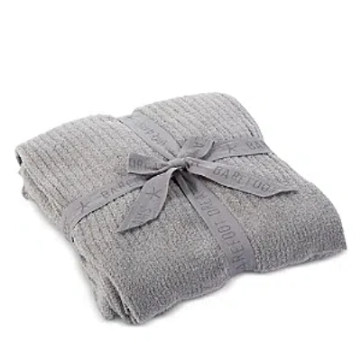 Barefoot Dreams Cozychic Lite Ribbed Throw In Pewter