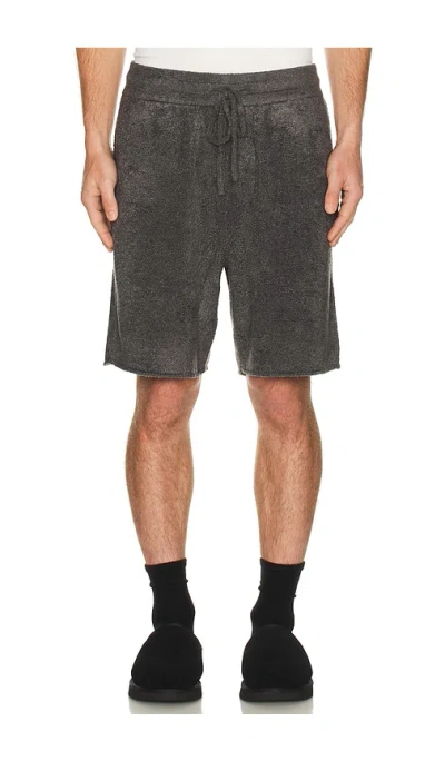 Barefoot Dreams Cozychic Lite Rolled Edge Shorts In Gray