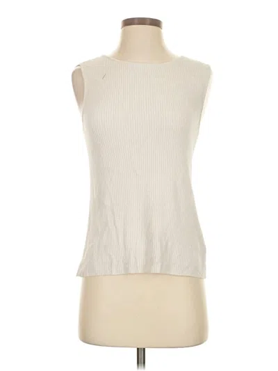 Pre-owned Barefoot Dreams Cozychic Lite Sweater Vest In Ivory