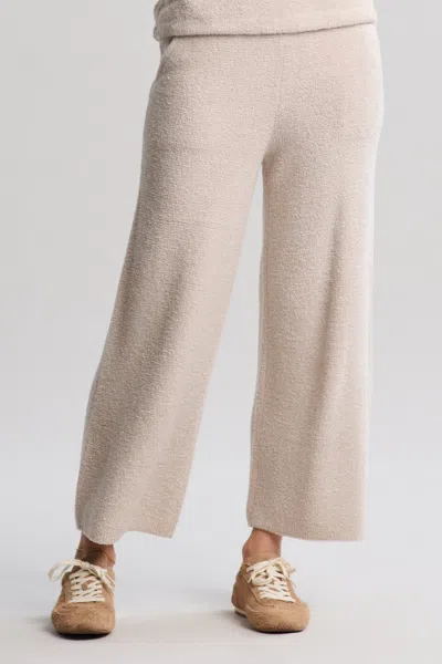 Barefoot Dreams Cozychic Lite® Textured Crop Pant In Stone