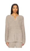 Barefoot Dreams Cozychic Lite Textured Pullover In Nickel