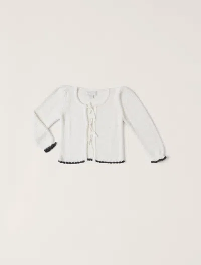 Barefoot Dreams Babies' Cozychic Lite® Toddler Scalloped Cardigan In White