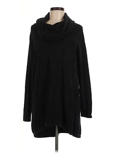 Pre-owned Barefoot Dreams Cozychic Lite Turtleneck Sweater In Black