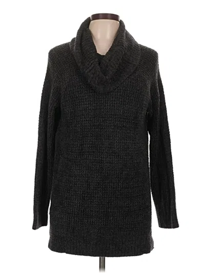 Pre-owned Barefoot Dreams Cozychic Lite Turtleneck Sweater In Gray