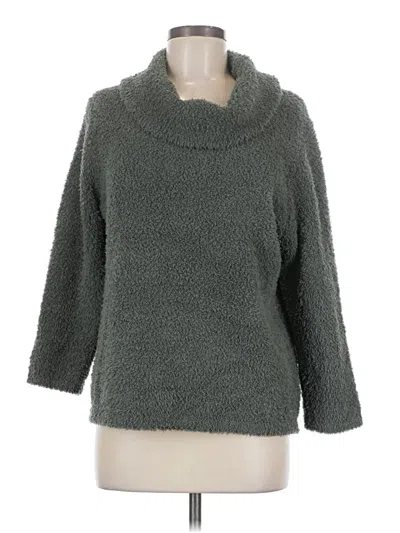 Pre-owned Barefoot Dreams Cozychic Lite Turtleneck Sweater In Gray
